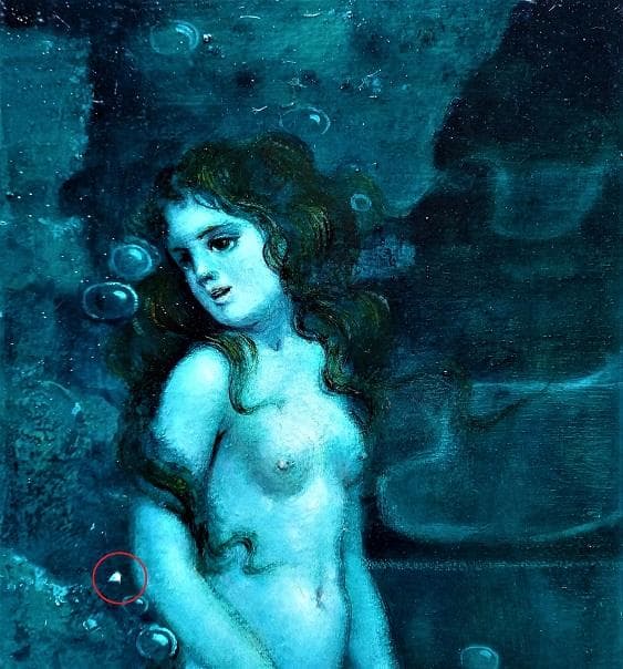 平野剛敏　裸婦　10号変形　油彩画　サインあり　特別注文額装