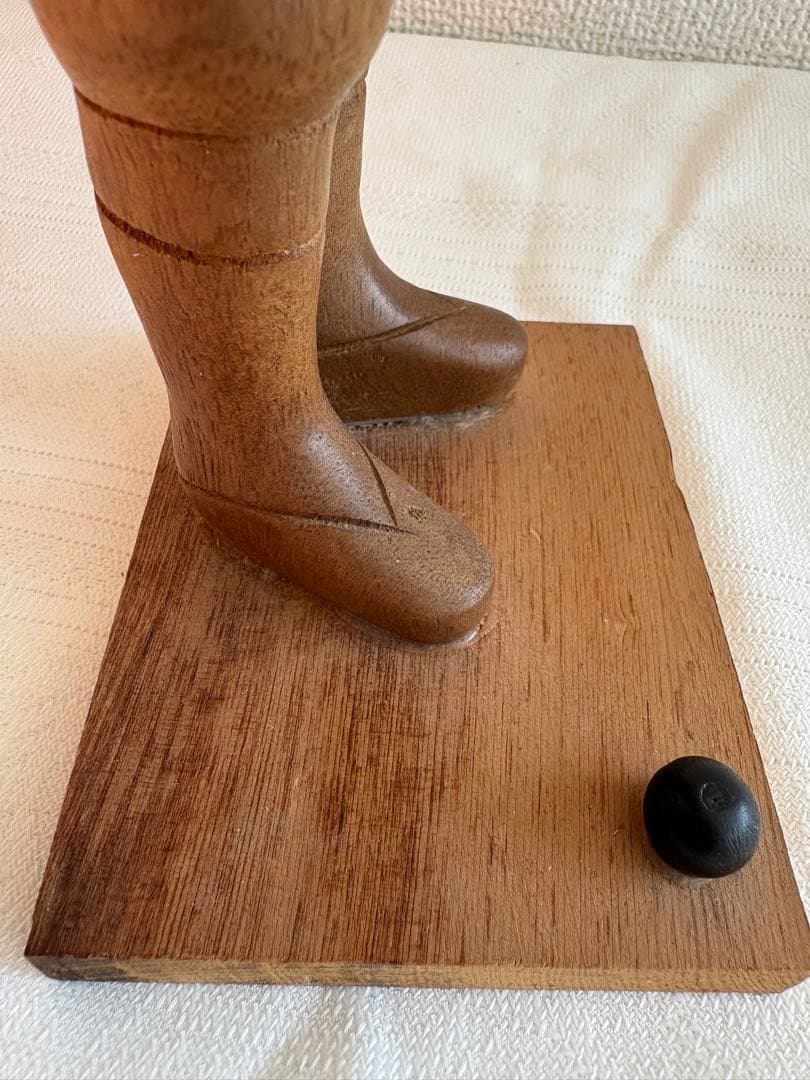 希少 イタリア ROMER 木彫り人形 釣り人 ヴィンテージ 彫刻