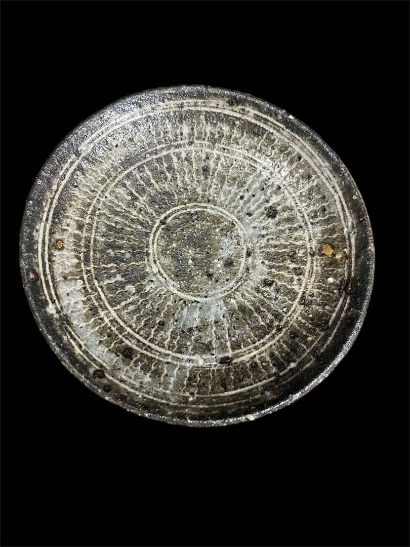 八田亨/黒三島/5寸（約15.5cm）民藝 皿