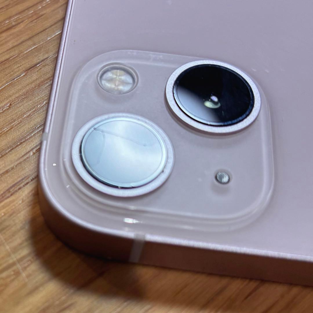 【256GB】iPhone 13 ピンク 箱ケーブル付 ※カメラ周辺のみヒビあり