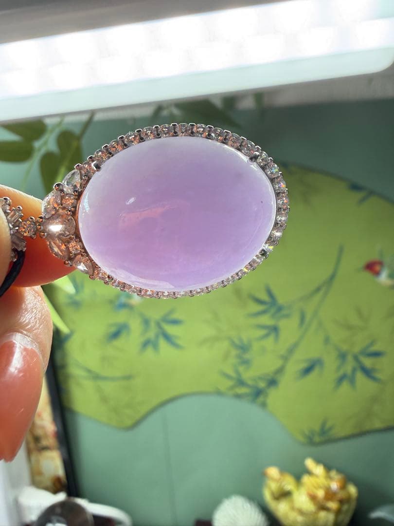 希少‼️コレクションレベル‼️色が極めラベンダーS925ネックレストップ　鑑定書付き