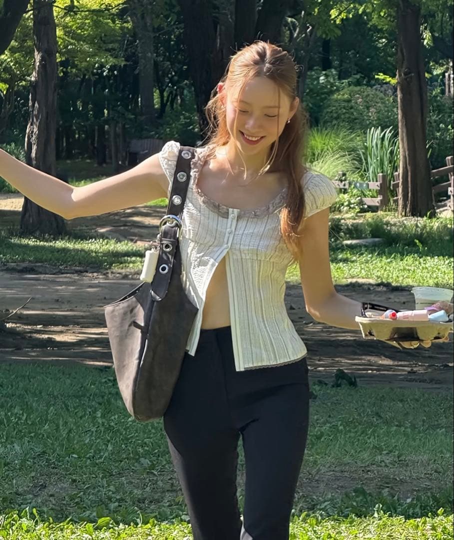 LETERIE バックルリバーシブルショルダーバッグ