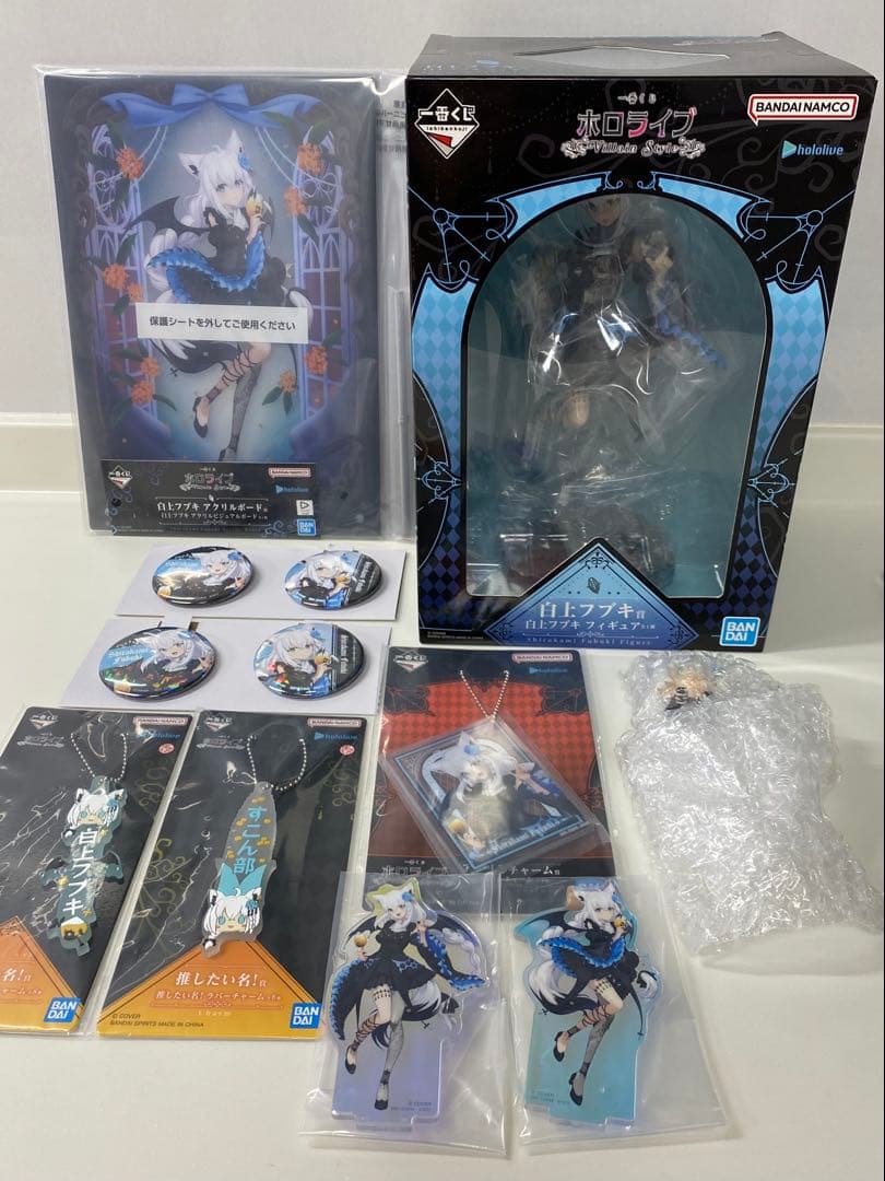 一番くじ　ホロライブ　ヴィランスタイル　白上フブキ　フィギュア　アクリルボード