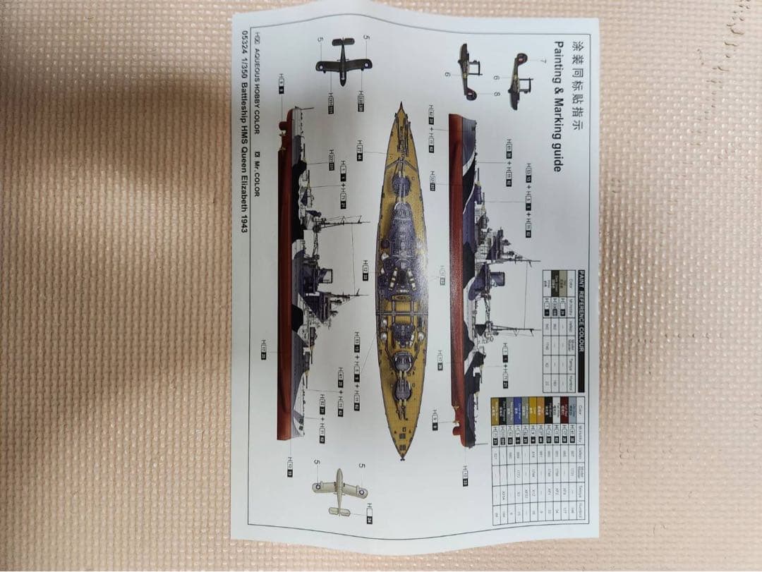 トランペッター 1/350 戦艦 クイーン・エリザベス プラモ　未組立品
