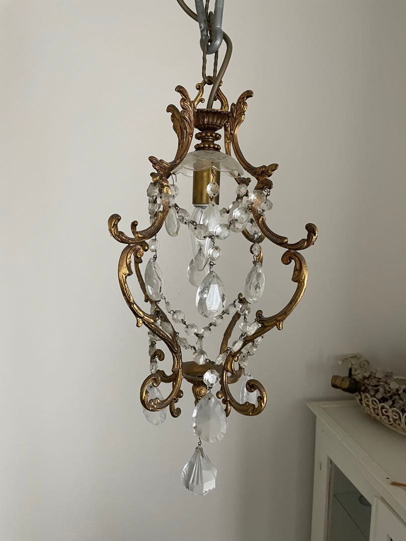 フランスアンティーク　1灯シャンデリア