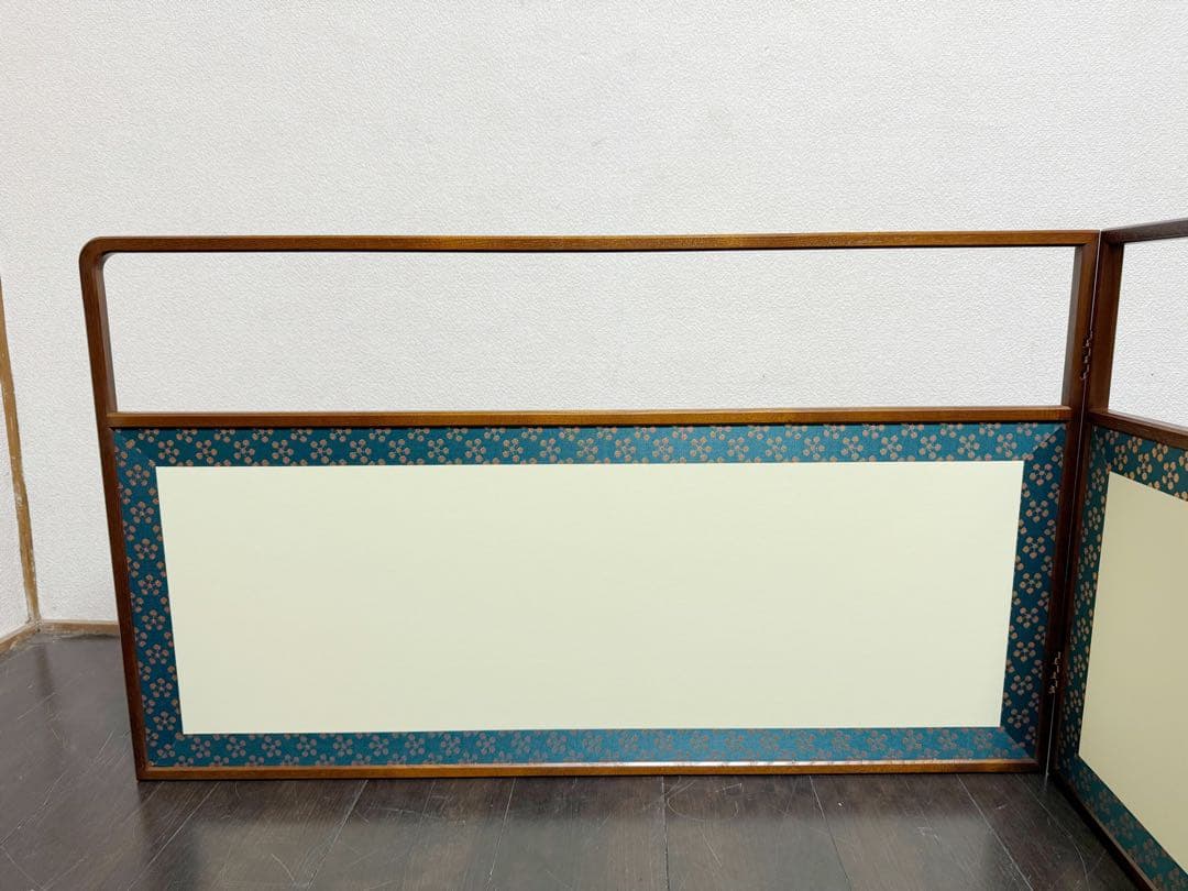 未使用 茶道具 利休梅 風炉先屏風 裏杉アジロ 上透かし 両面使い 元箱