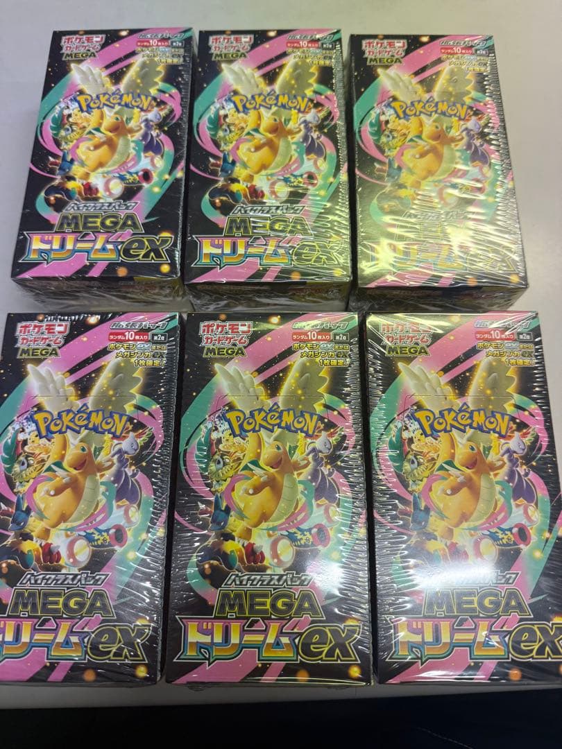 ポケモンカードゲーム MEGA ドリームEX 6BOX、シュリンク付きです。