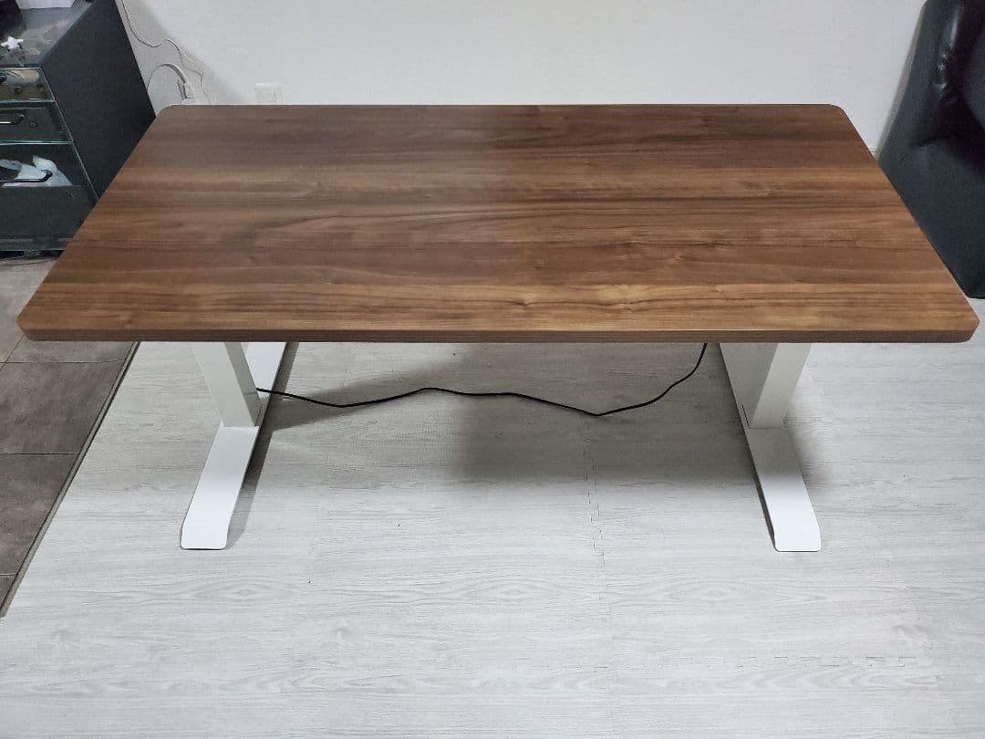 FlexiSpot 昇降式デスクE7 グレイウッド調天板付き