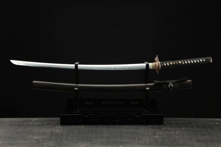 鎏金銀盤竜武士刀 日本刀 模造刀 居合刀 武士道 武蔵 鑑賞用 手鍛造打