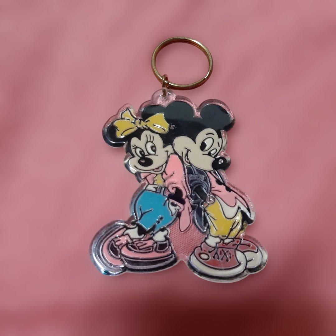 未使用6個ヴィンテージDisney◆ミッキー・ミニー・ドナルドダックキーホルダー