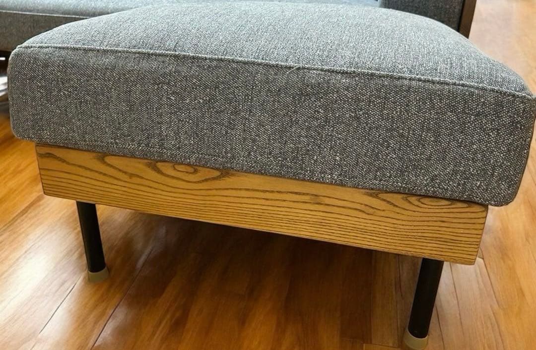 【今週末割引中】unico トレル カバーリングオットマン グレー＋替えカバー