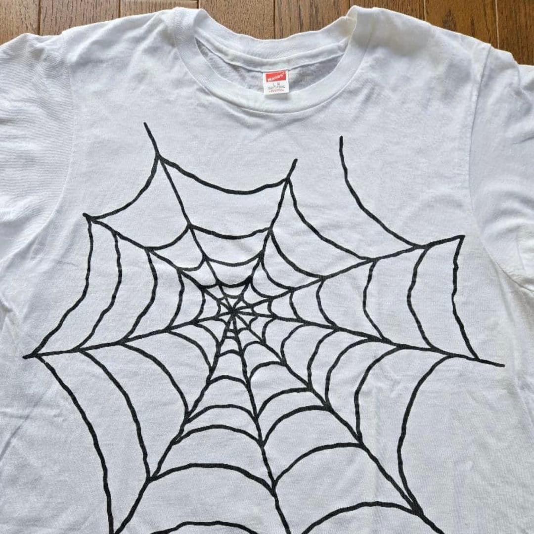 スペシャル80s USA製 スパイダーウェブ Tシャツ シングルステッチ　白レア