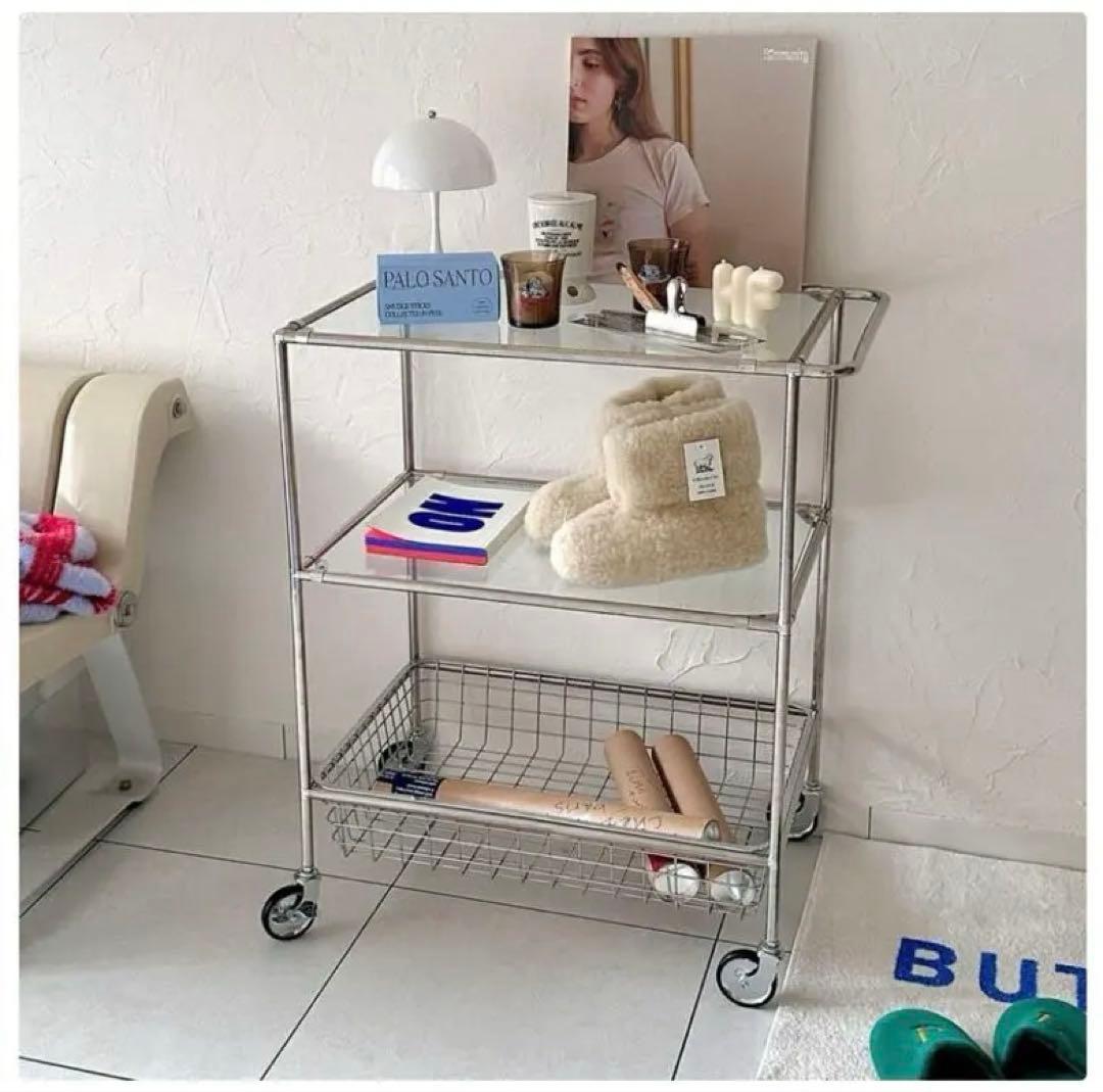 お得！ O'gre オグレ モジュール 3段トロリー バスケット 組立不要♪