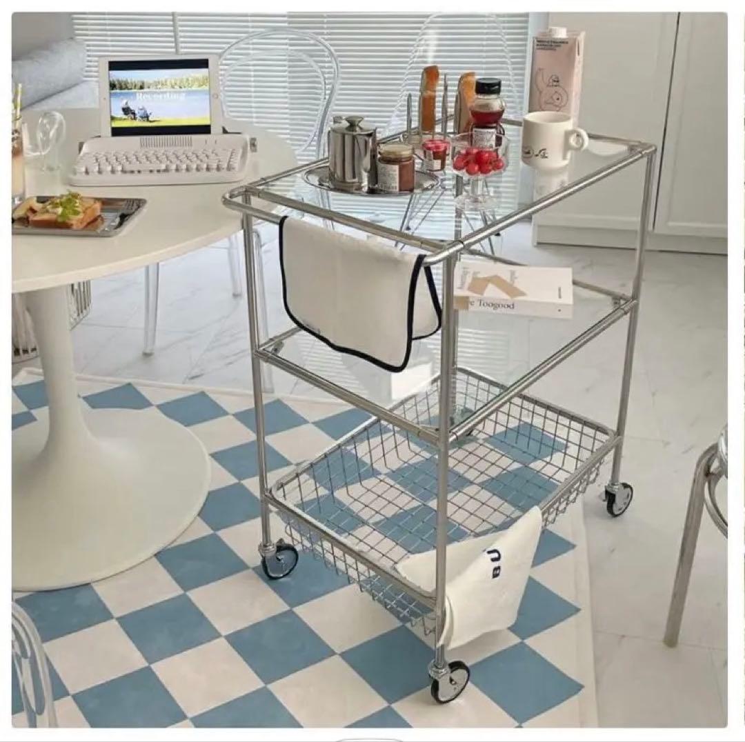 お得！ O'gre オグレ モジュール 3段トロリー バスケット 組立不要♪