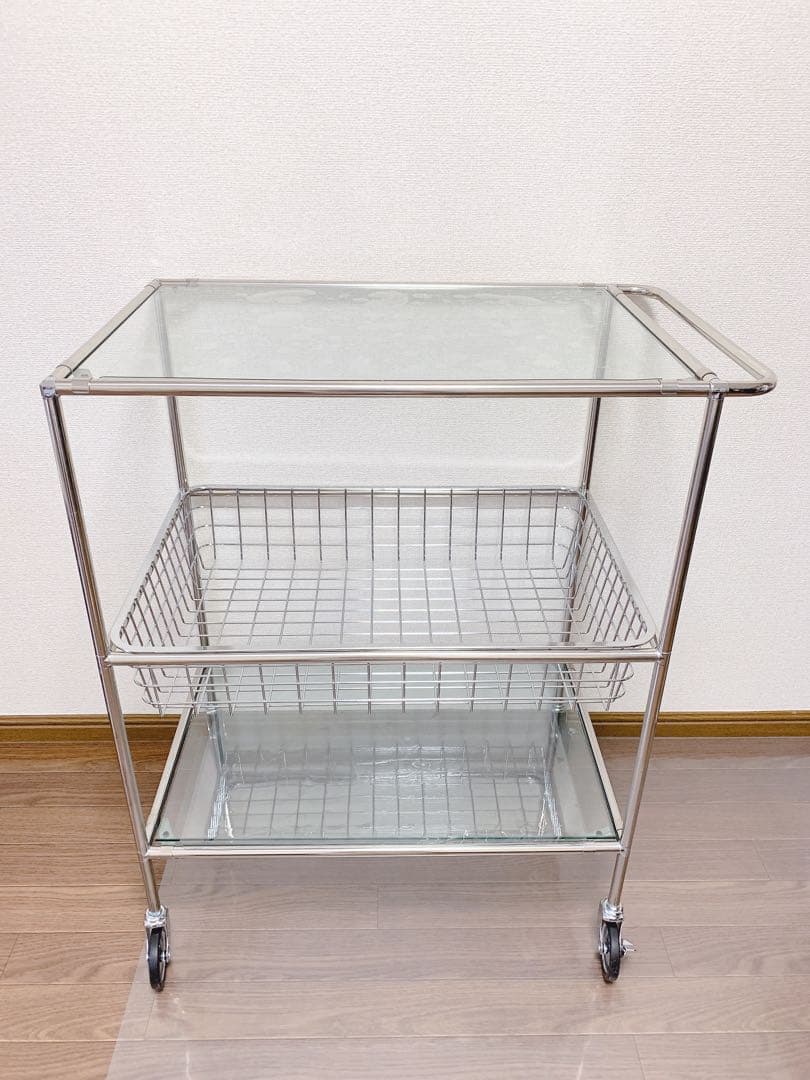 お得！ O'gre オグレ モジュール 3段トロリー バスケット 組立不要♪