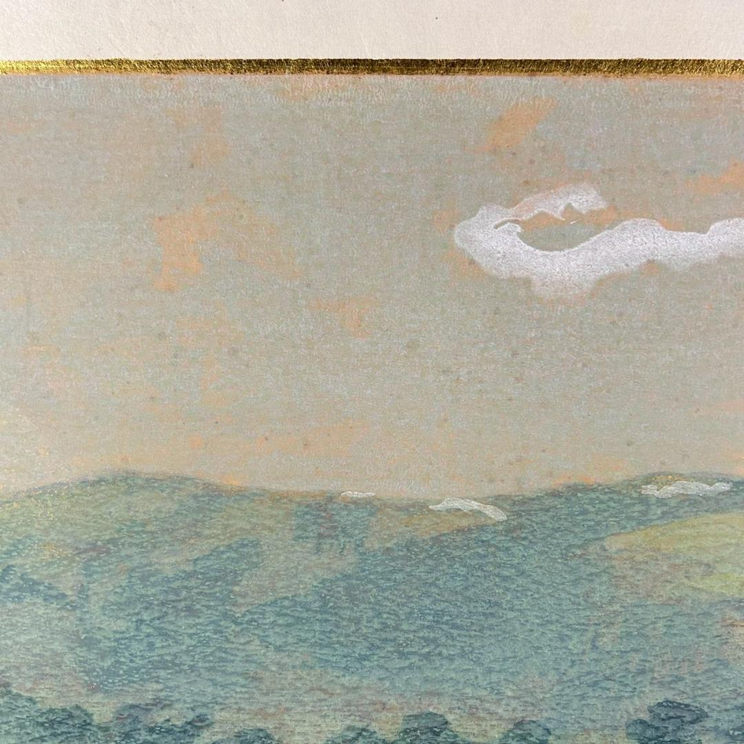 吉田善彦「大和四題より薬師寺立夏」木版画 落款入 発行証有 高見澤版 1990年