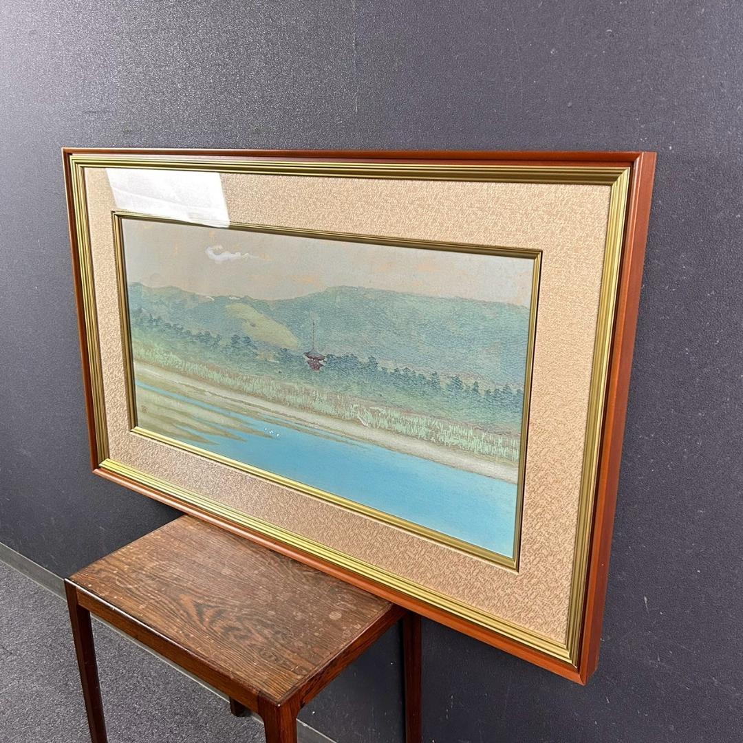 吉田善彦「大和四題より薬師寺立夏」木版画 落款入 発行証有 高見澤版 1990年