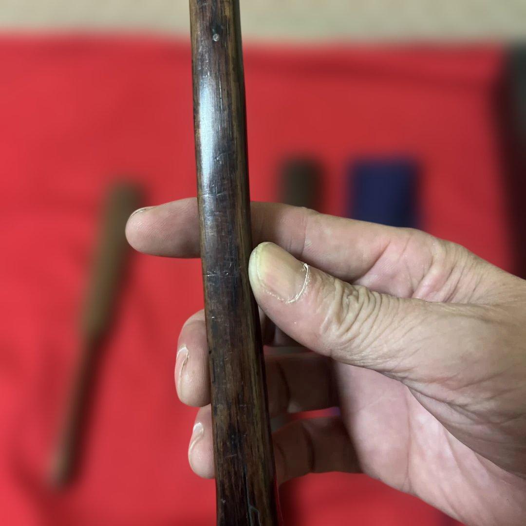 古美術　骨董品　鉄扇木製　時代箱