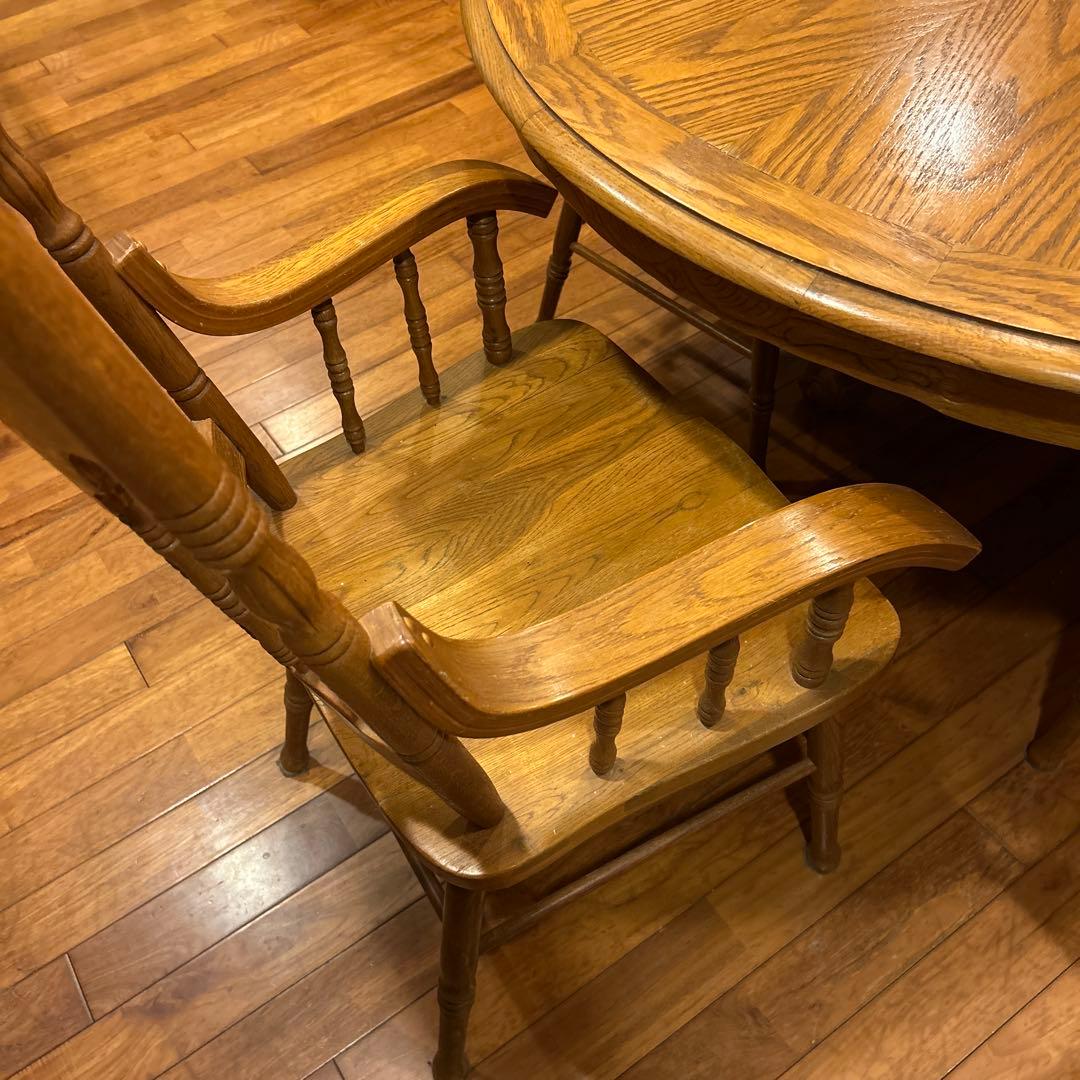 ダイニングテーブルと椅子7脚セット【神奈川引き取り限定】アメリカン・カントリー