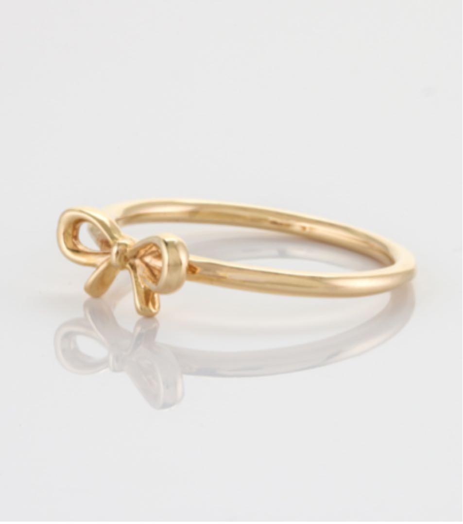 リボンリング　3号【ノジェス】K10 リボン ピンキーリング