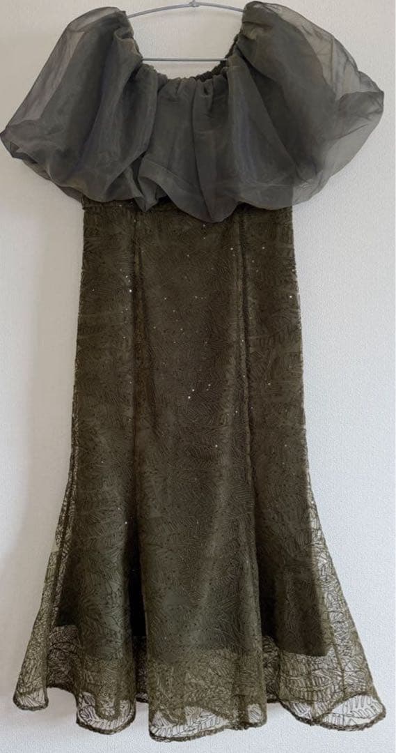 Leja 2WAYオフショルダーパフスリーブワンピースロングドレス 美品 S