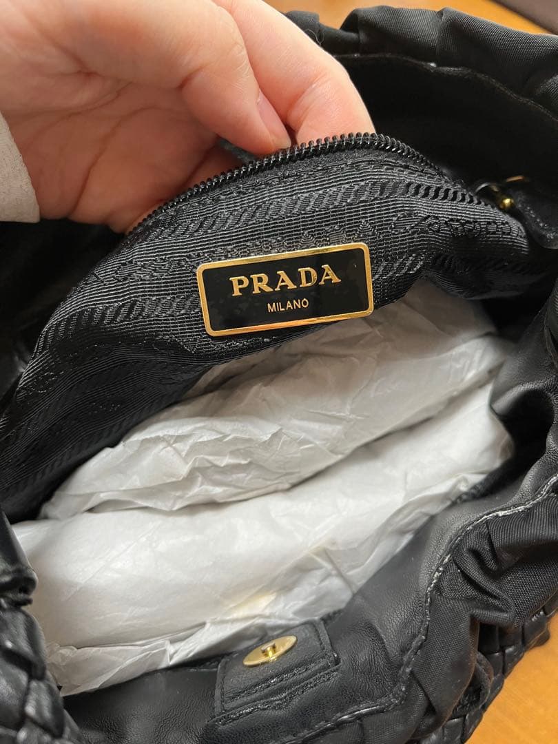 PRADA ブラック ドローストリング バッグ