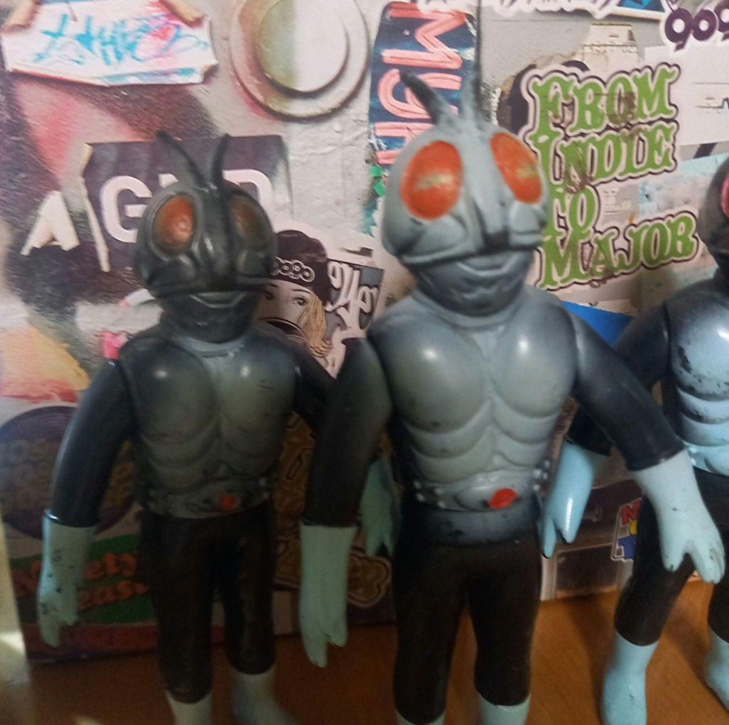 仮面ライダーソフビ当時物 ３体セット✨昭和レトロ✨１９７０年代✨