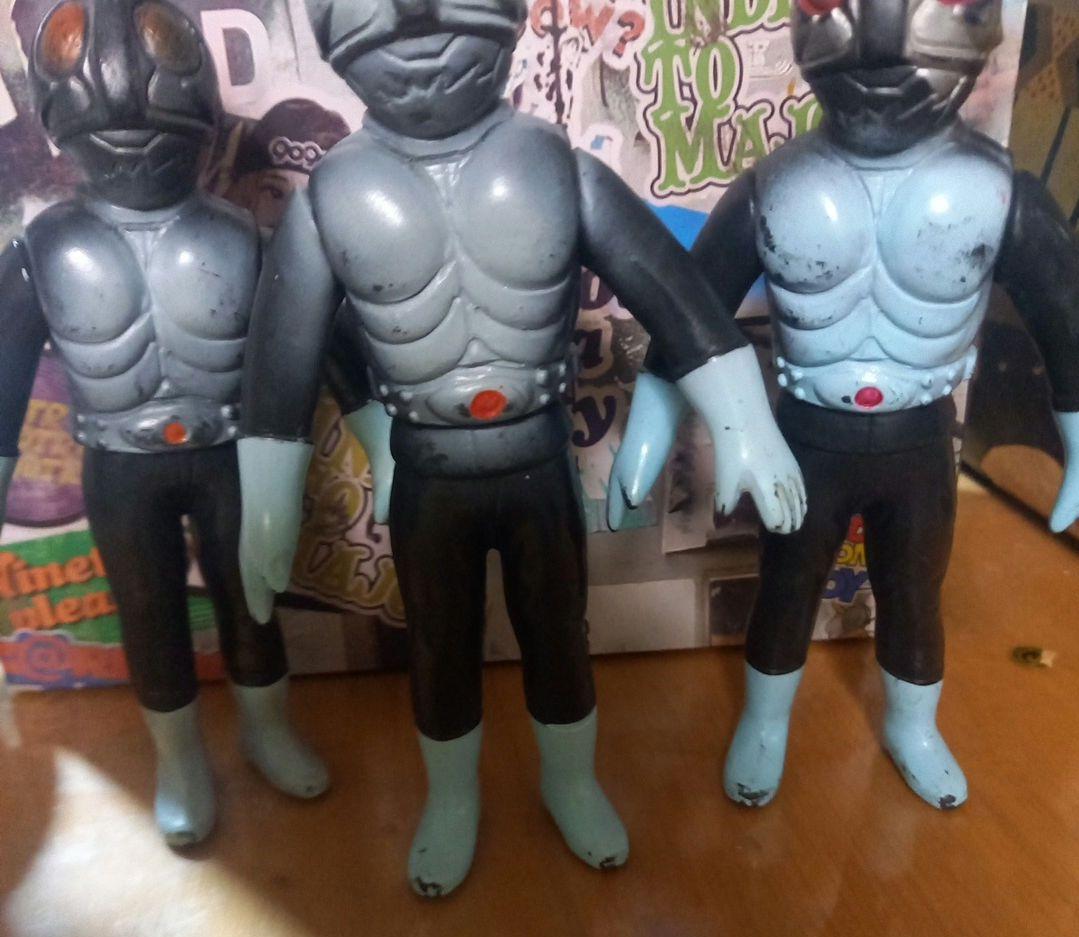仮面ライダーソフビ当時物 ３体セット✨昭和レトロ✨１９７０年代✨