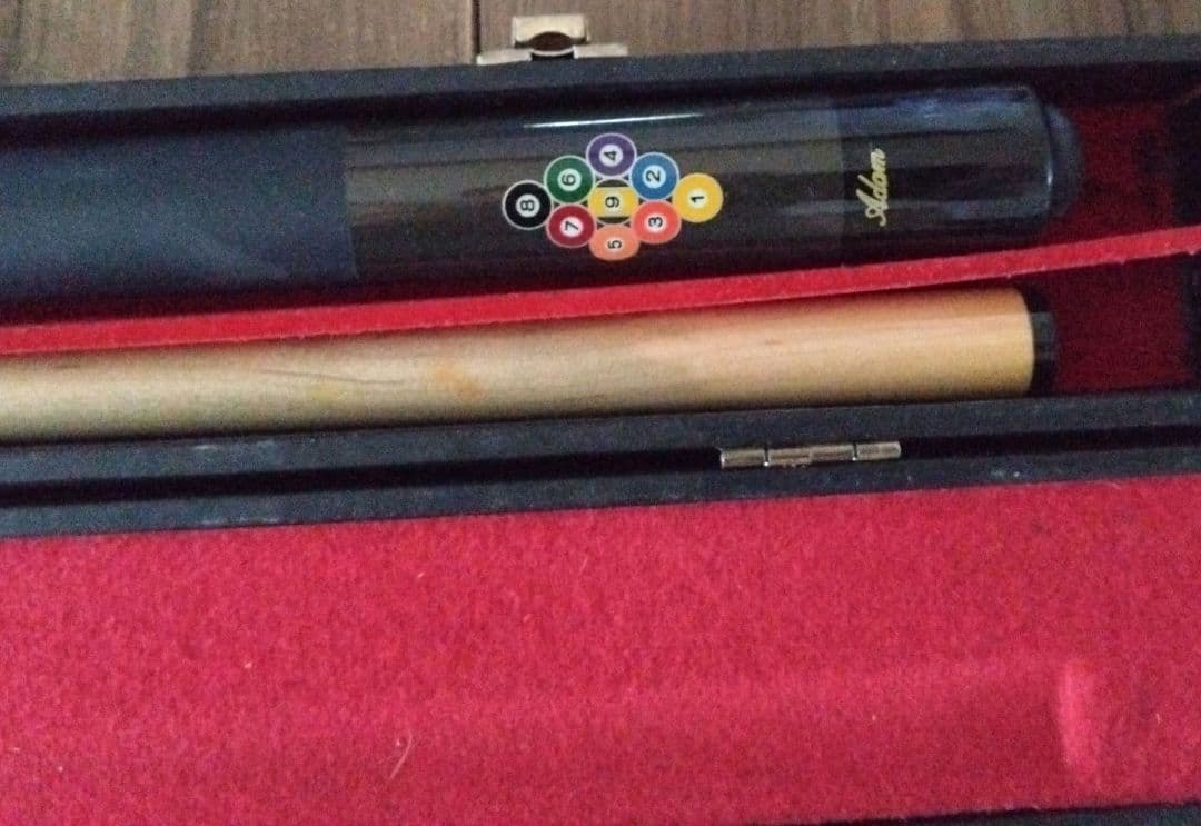 ビリヤードキュー ケース付き 曲がりなし 約149cm 初心者〜中級者向け　即日
