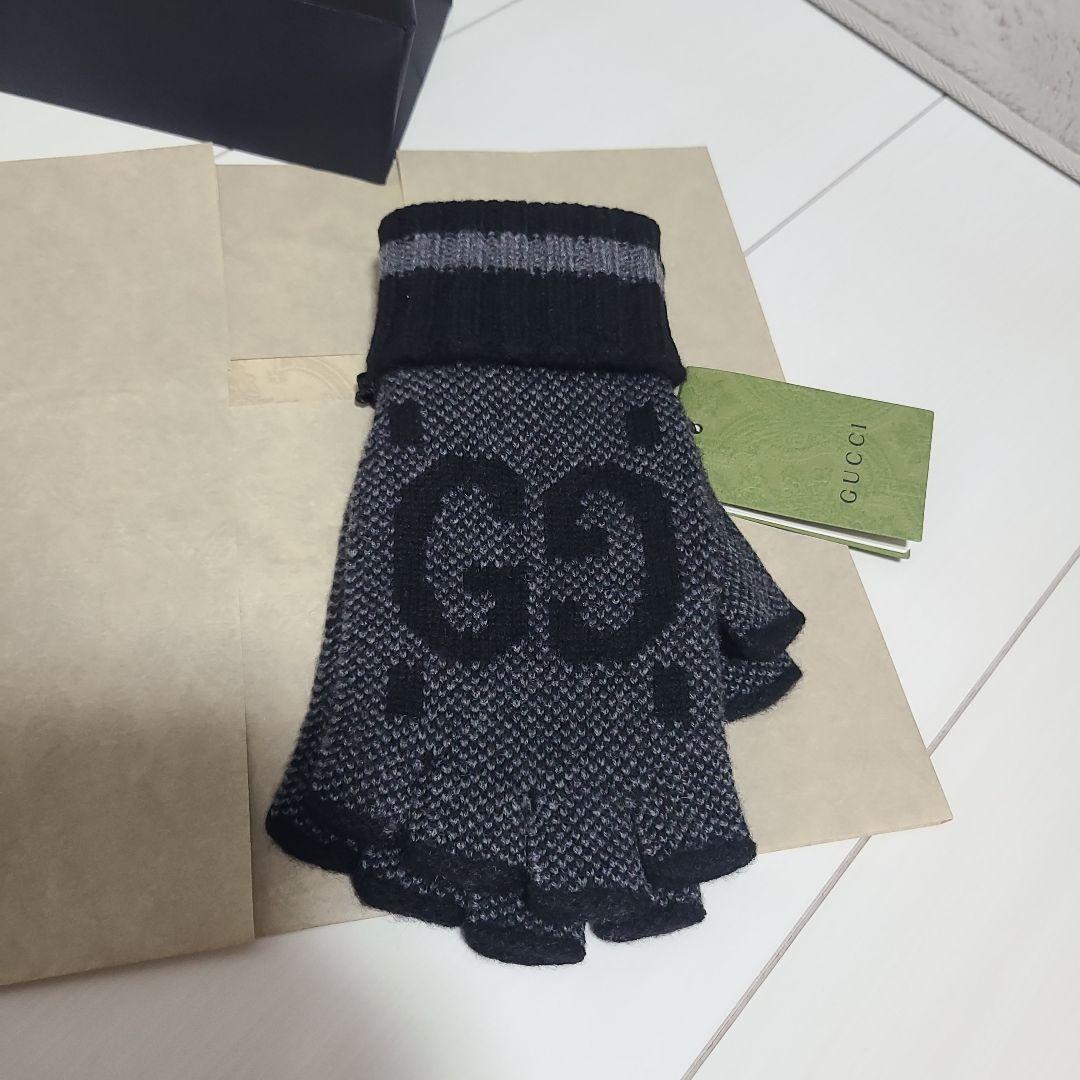 GUCCI グッチ GG カシミヤ フィンガーレス グローブ Mサイズ 新品