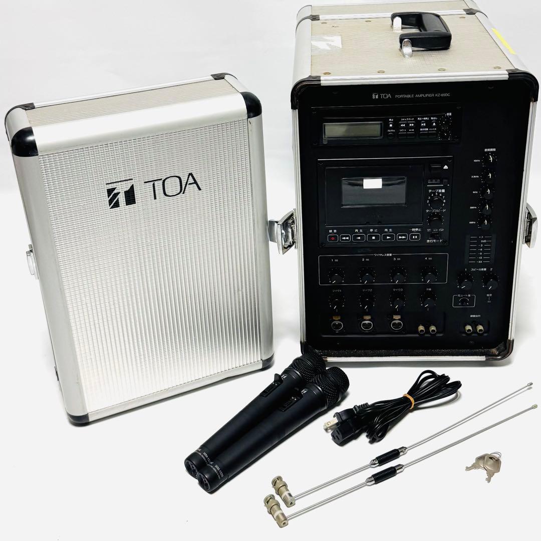 TOA KZ-65DC マイク2本 CD/カセット付きポータブルアンプ