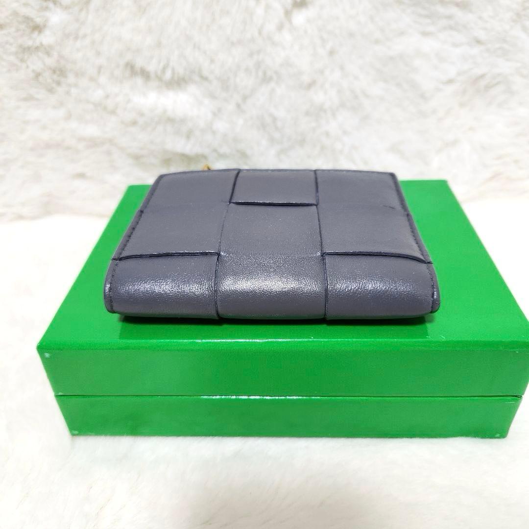 ✨極美品　RFID搭載✨ボッテガ　二つ折り　カセット　イントレチャート　グレー