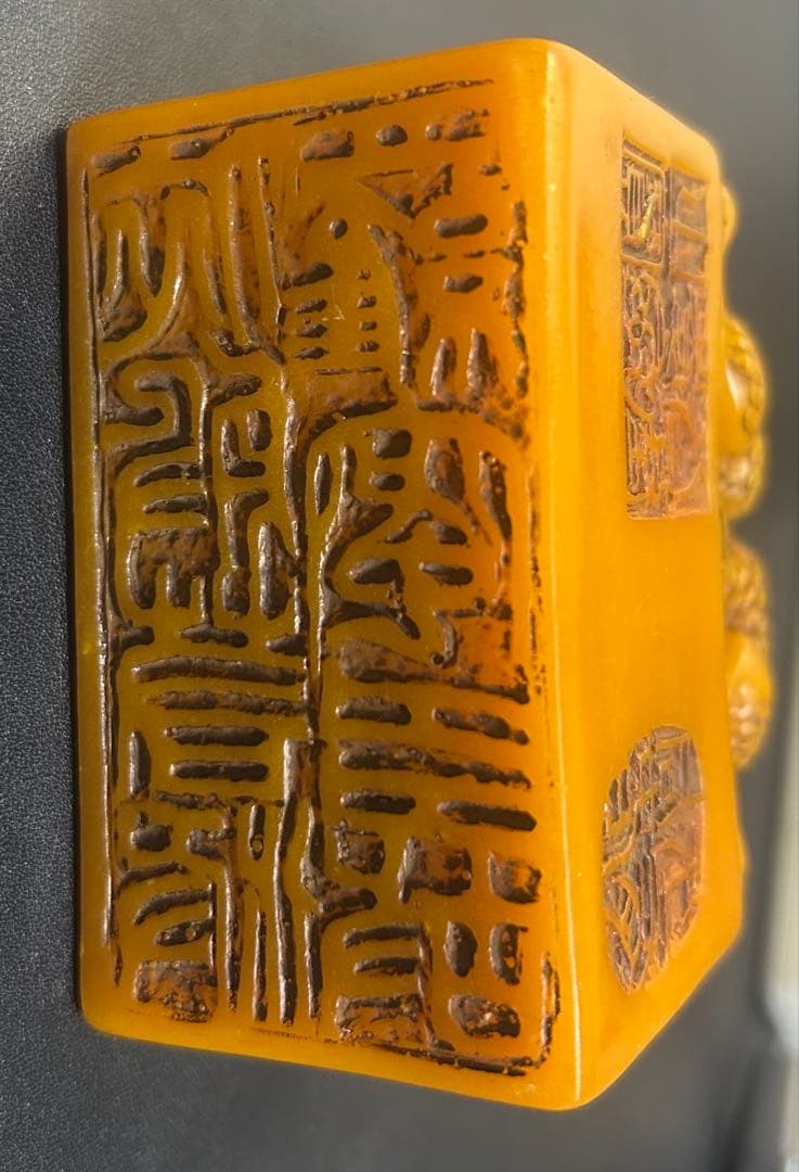 細工彫刻双龍古文印　皇帝、権力、旧家蔵出し、骨董品、縁起物、風水、お守り、金運