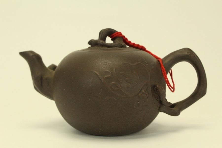 煎茶 紫泥 急須 中国美術(BB462)