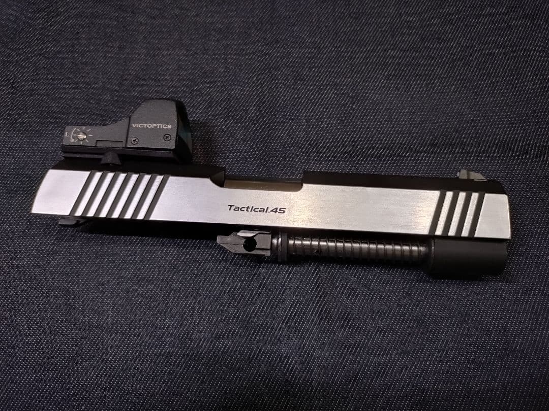 値下げ　東京マルイ　ハイキャパ　デュアルステンレス　スライド部　プロサイト付き