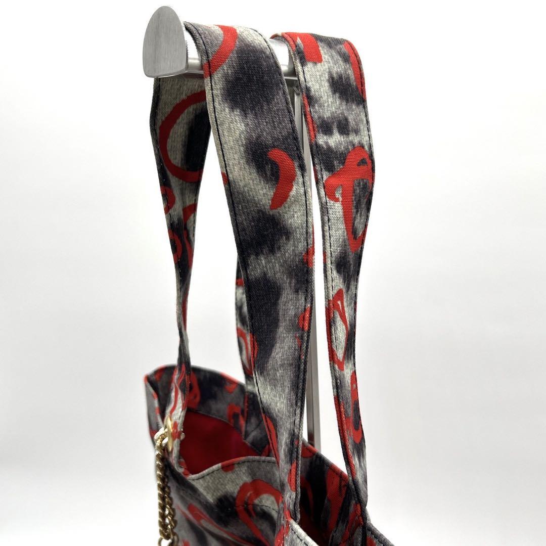 Vivienne Westwood レオパード トート オーブチャーム 赤 ロゴ