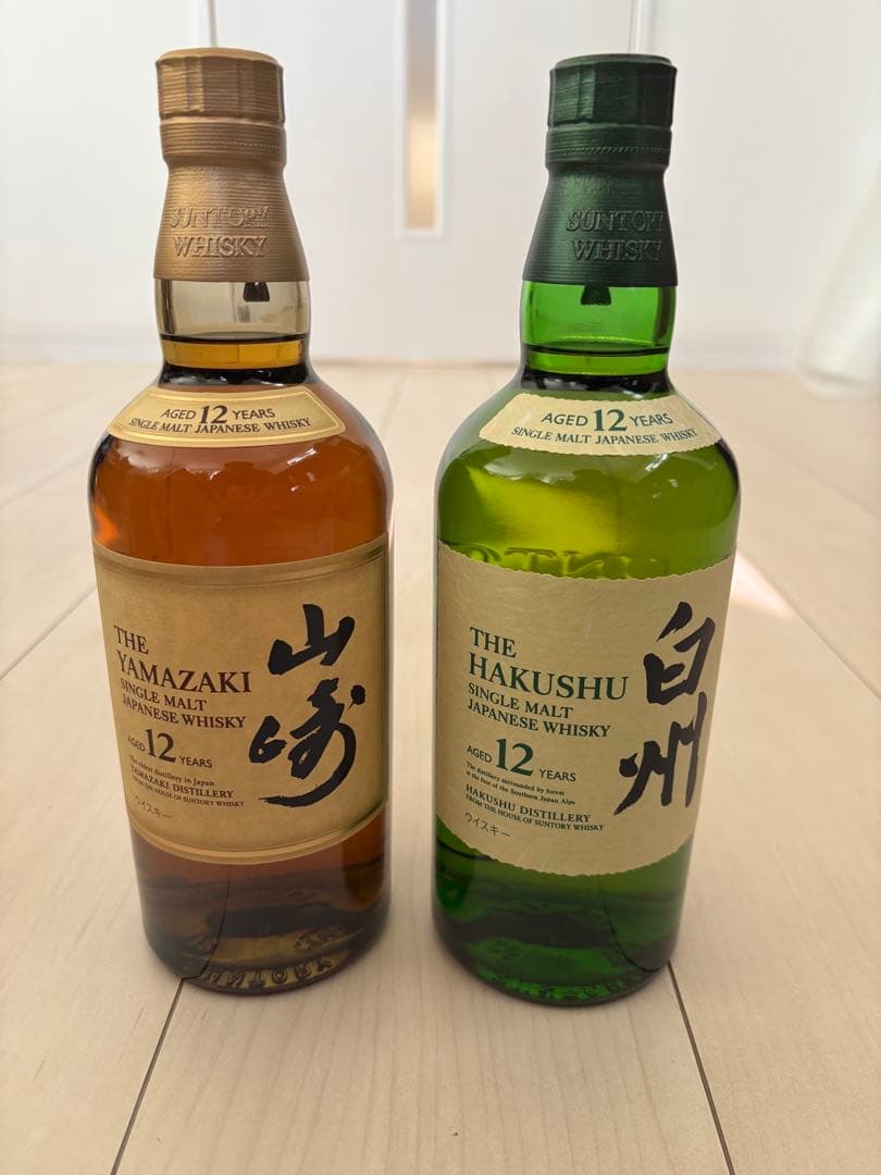 SUNTORY サントリー シングルモルトウイスキー 山崎12年　白州12年