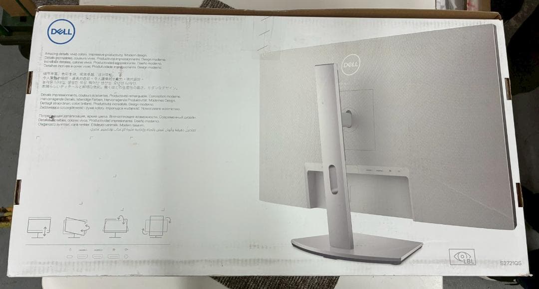 【箱あり】Dell S2721QS 27インチ 4K モニター