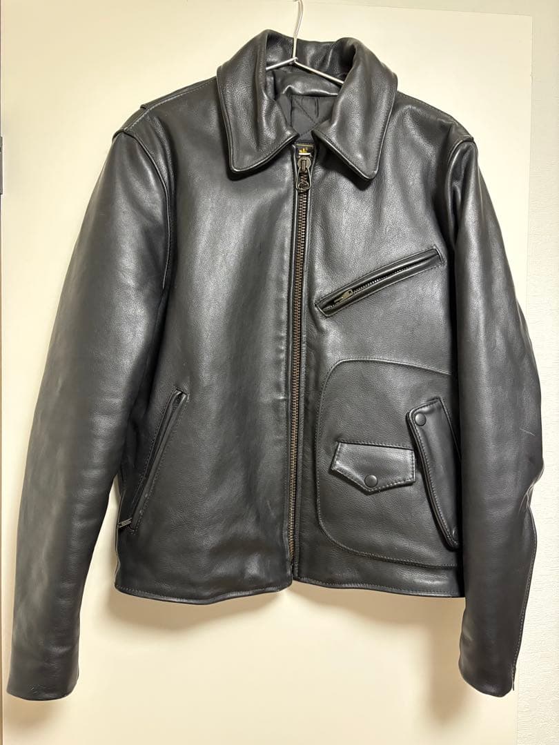 【レア｝Protech シングルライダース レザージャケット 38