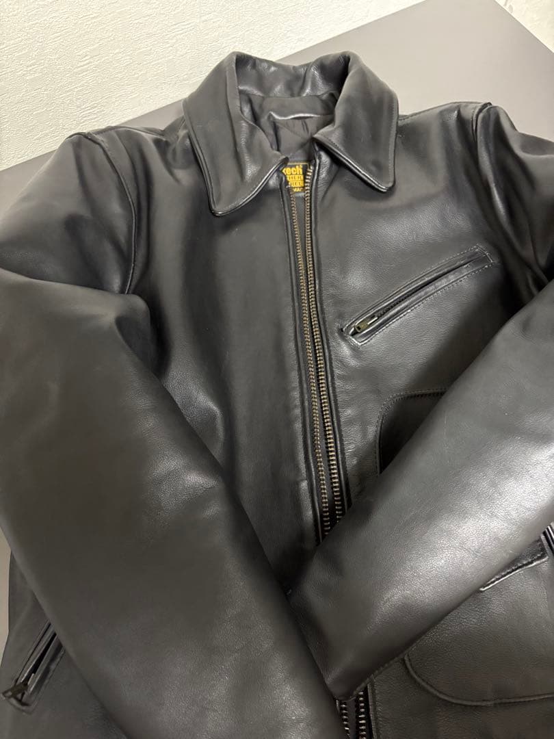 【レア｝Protech シングルライダース レザージャケット 38
