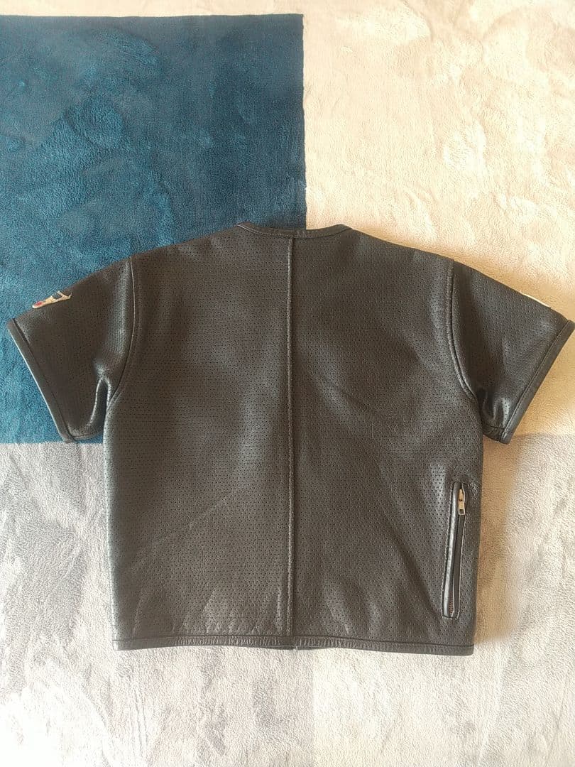 KADOYA ライダースジャケット レザー パンチングメッシュ