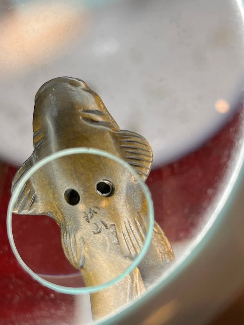 アンティーク根付 河童と鯰