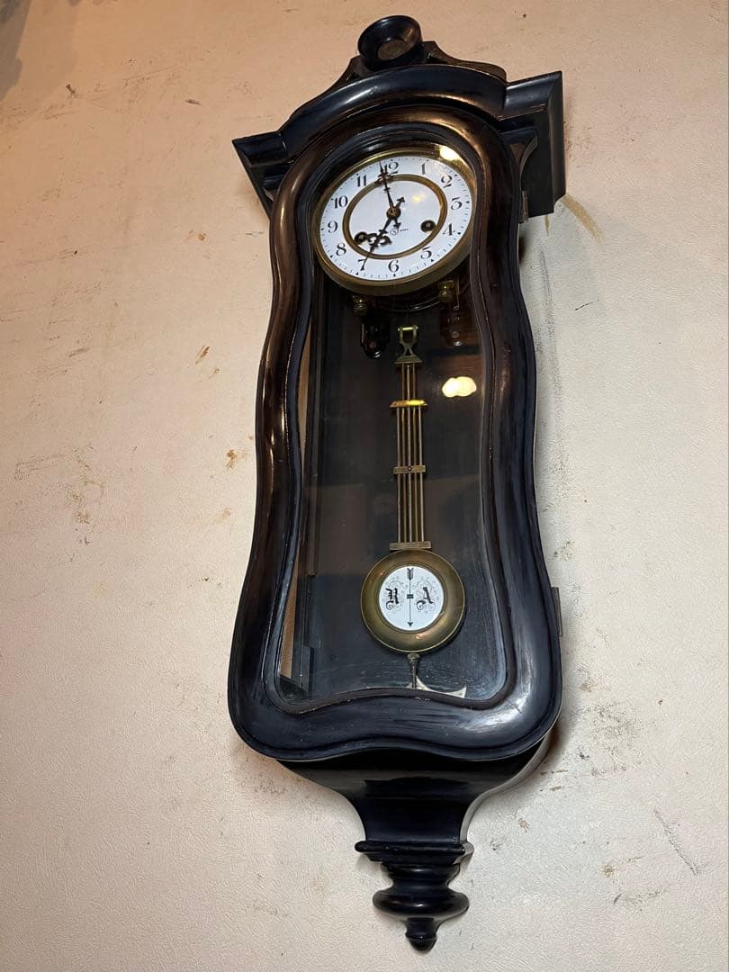 精工舎　ひさご　バイオリン型　柱時計　古時計　振り子　レトロ　ユンハンス