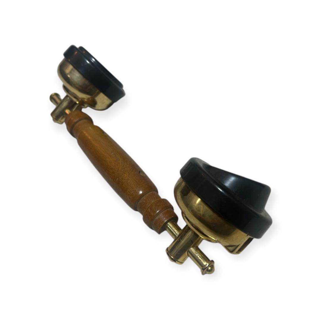 アンティーク電話機 木製 COUNTRY 1927 昭和レトロ 布巻きコード付