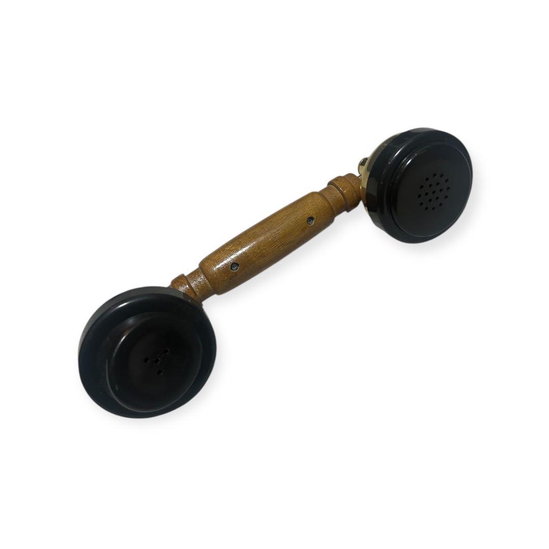 アンティーク電話機 木製 COUNTRY 1927 昭和レトロ 布巻きコード付