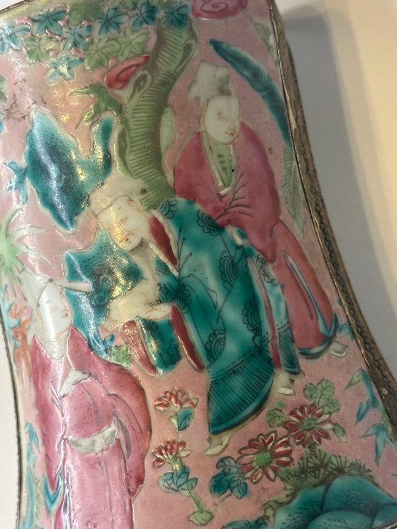 清時代 人物香合 中国骨董 古董 香合 2点セット