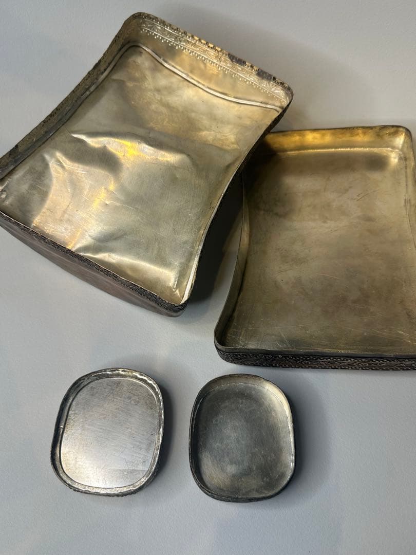 清時代 人物香合 中国骨董 古董 香合 2点セット