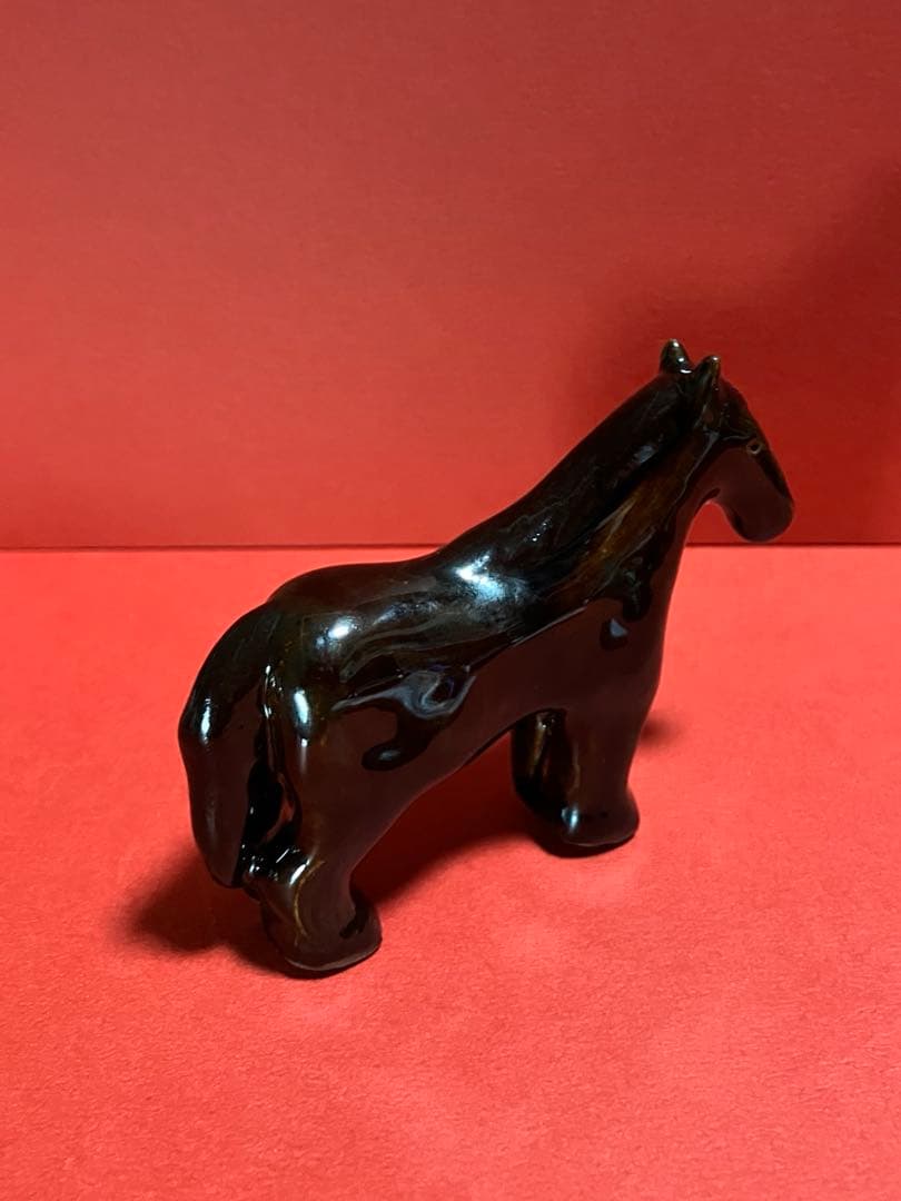 陶器の馬の置物 約10cm オリジナル一点もの作品