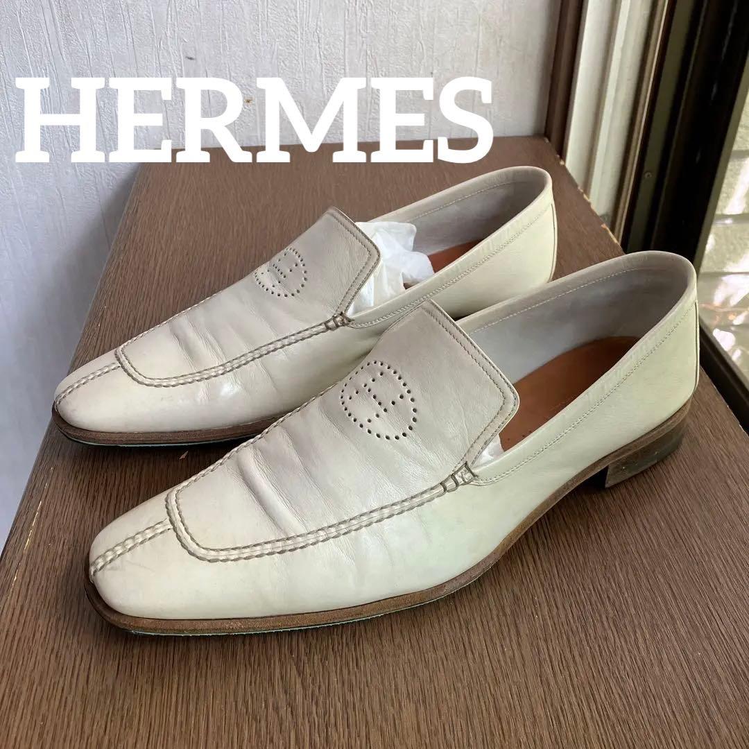 値下げ【きれいめ】エルメス　Ｈロゴシューズ42 1/2