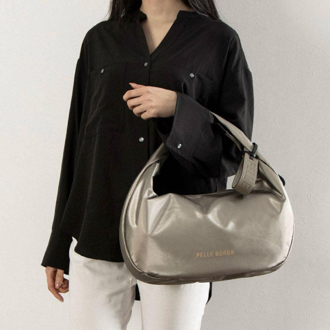 【新品同様】PELLE BORSA ペレボルサ チアーズ ラウンドトートバッグ